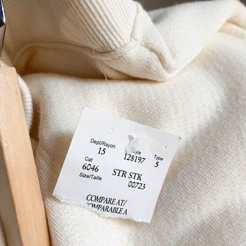 NWT Madewell MWL Airyterry Sweatpants Stitched-Pocket plus 1X Cream Ivory - Picture 5 of 5